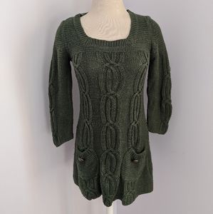 Dark green tunic sweater